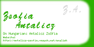 zsofia antalicz business card